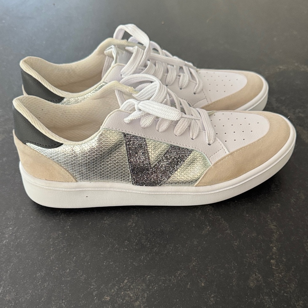 MKS Women's Sneakers in White and Silver size 10